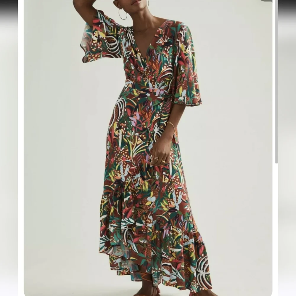 FARM RIO Fiesta Maxi Wrap Dress NWOT - XS - Picture 3 of 12